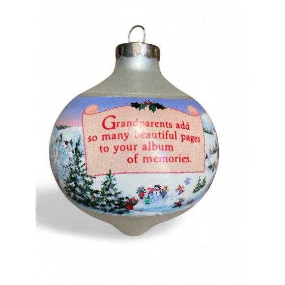Hallmark Keepsake Ornament 1991 Glass Christmas Grandparents Holiday Decoration - Picture 2 of 6